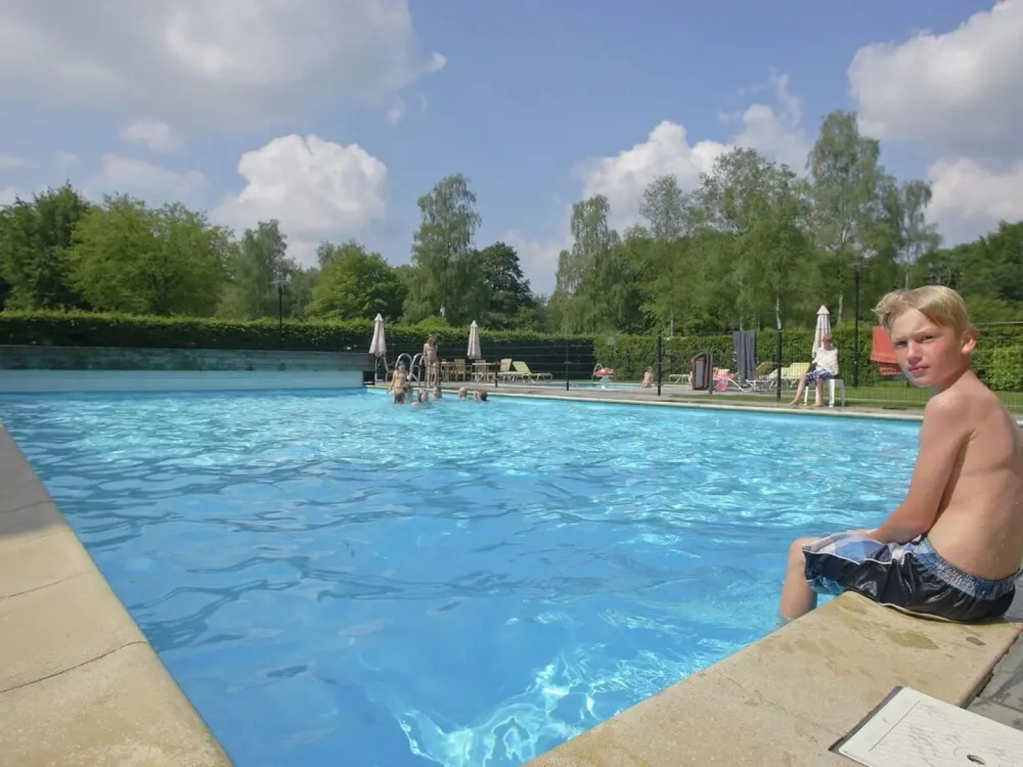 Characteristic house with a garden, surrounded by forest