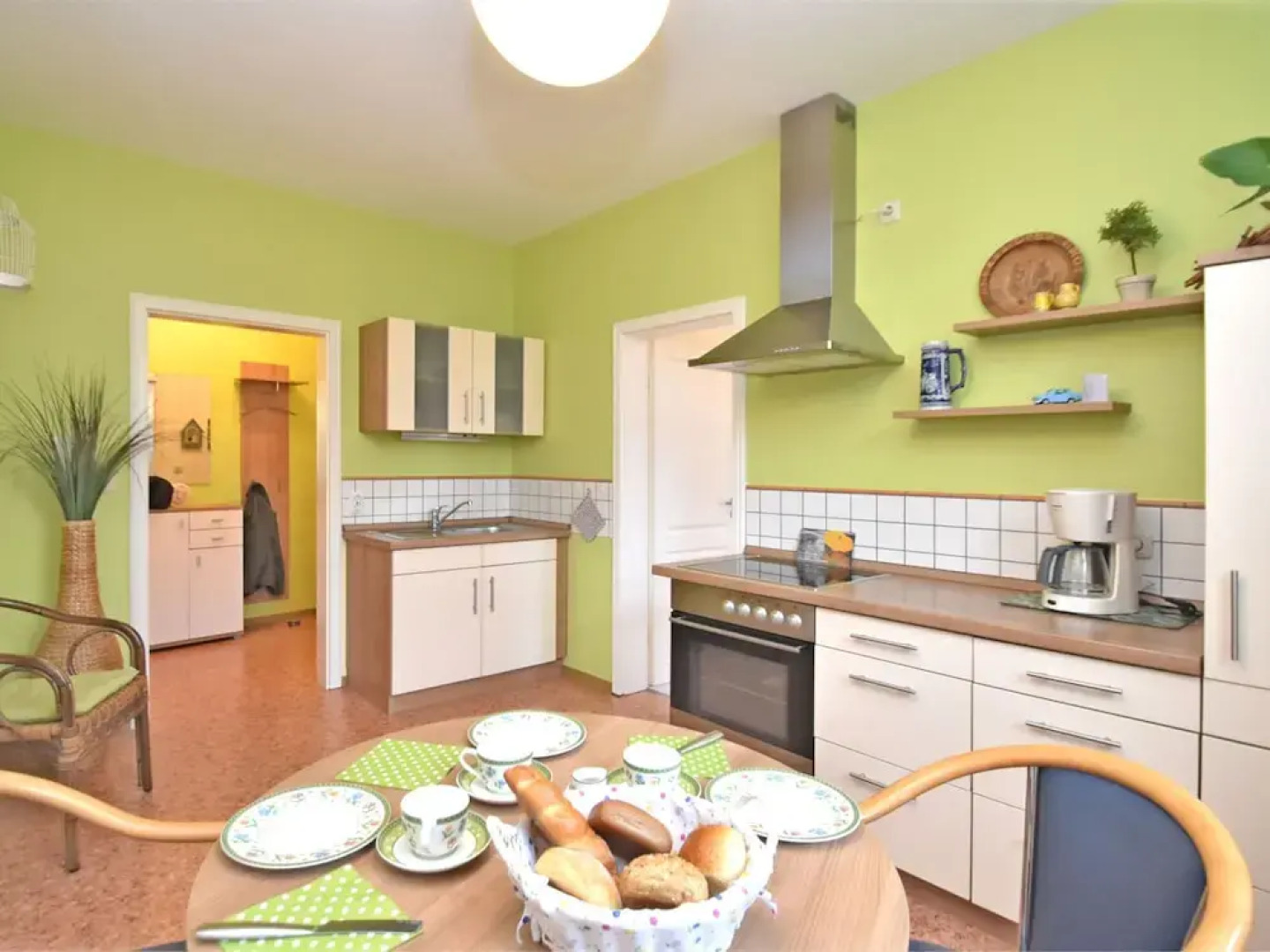 Apartment in Mülsen With Balcony, Heating, Garden Furniture