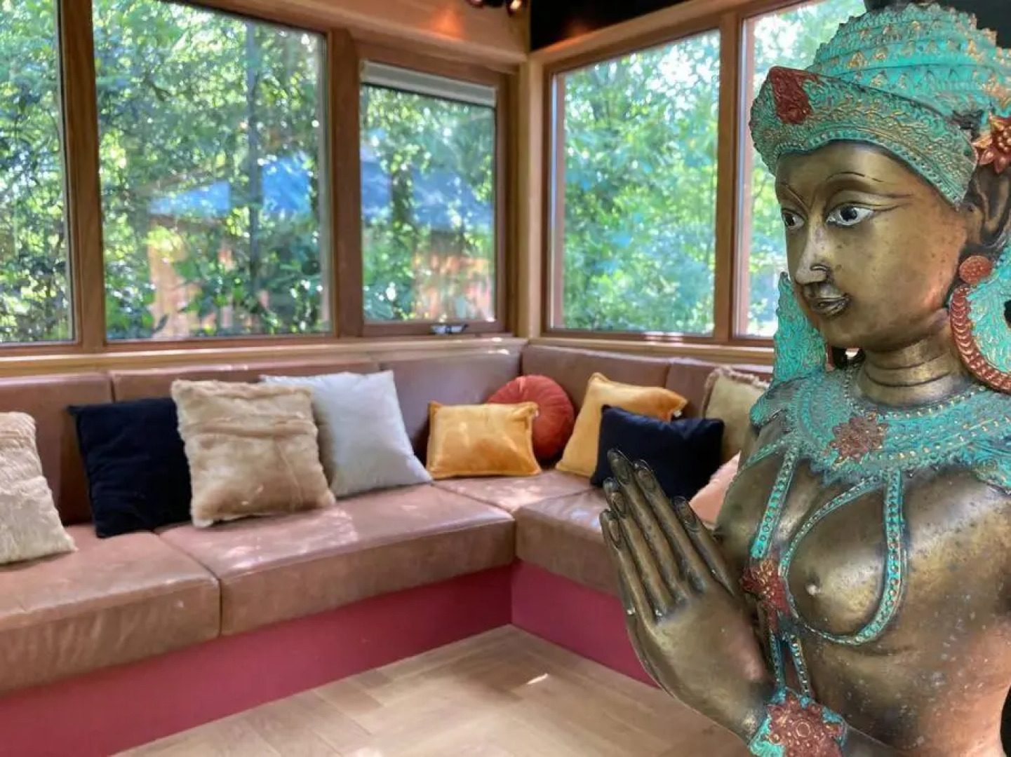 Houten bosvilla met sauna en 2 slaapkamers