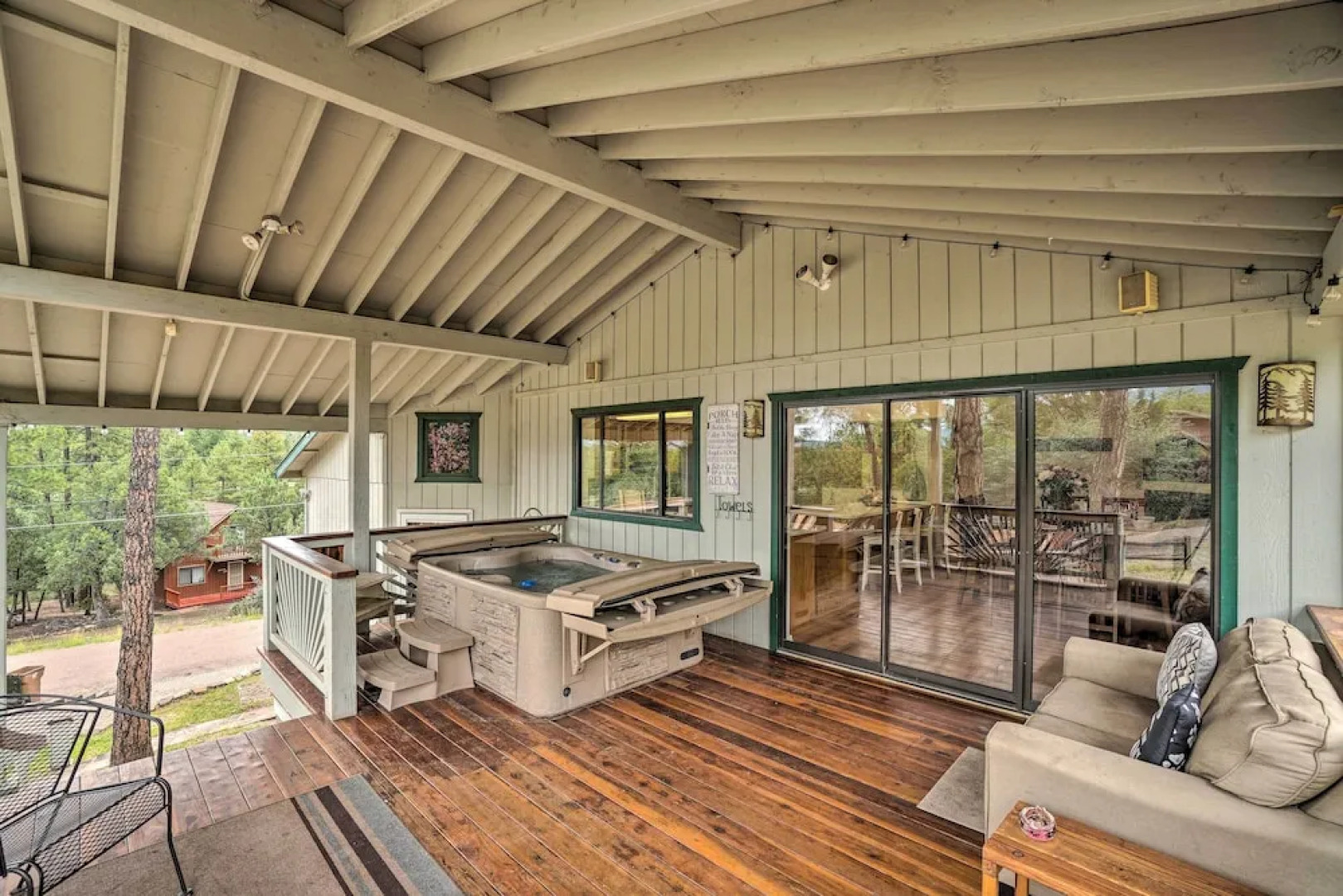 Cozy Pine Retreat w/ Private Hot Tub & Views