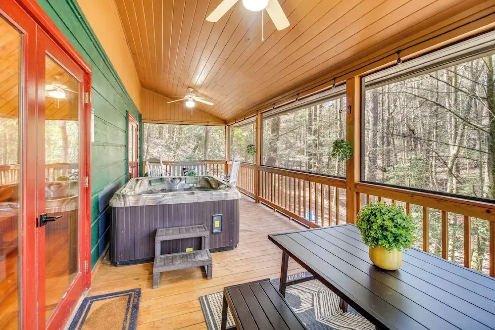 Secluded Cherry Log Cabin w/ Hot Tub + Swings!