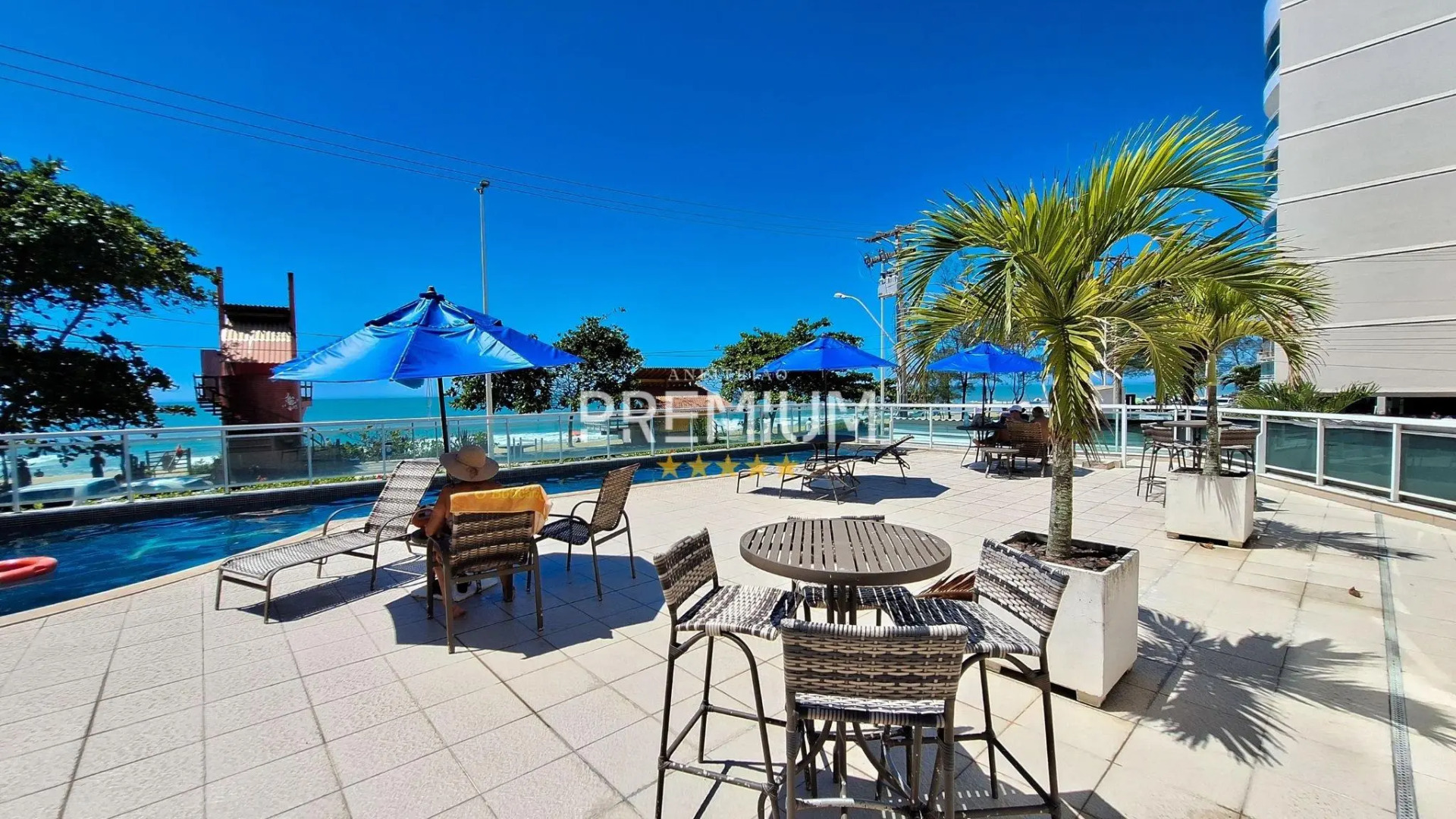 Studio pé na areia, vista, internet e ar