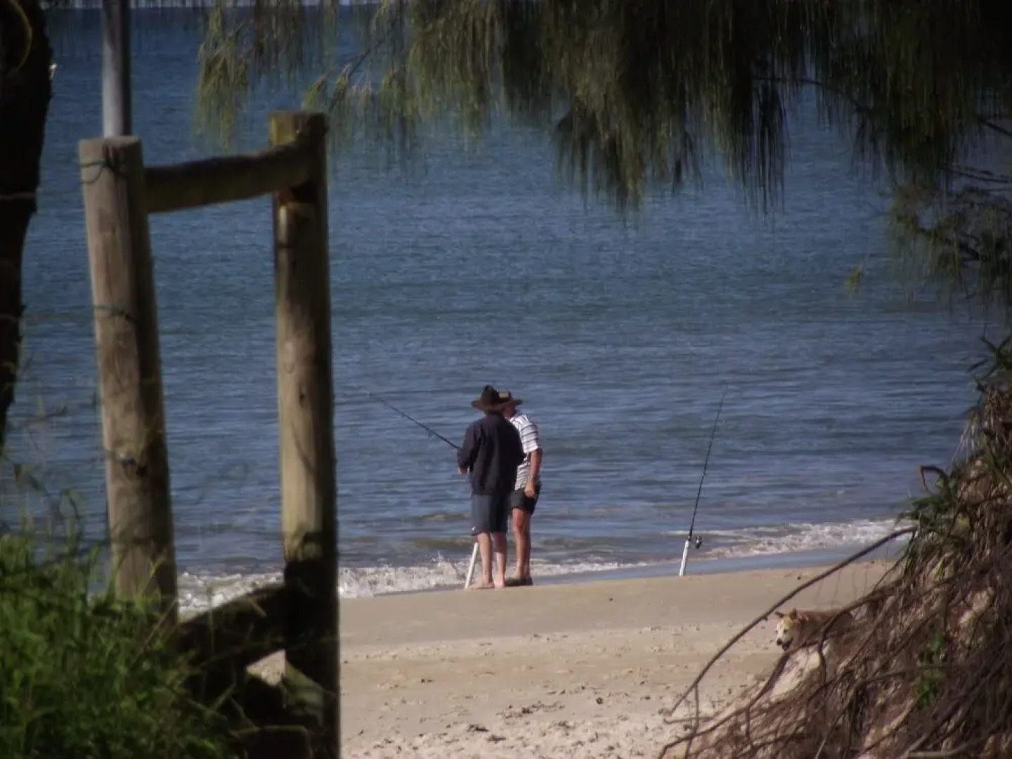 Views of Moreton Island from balcony at Beachside Haven Rickman Pde, Woorim