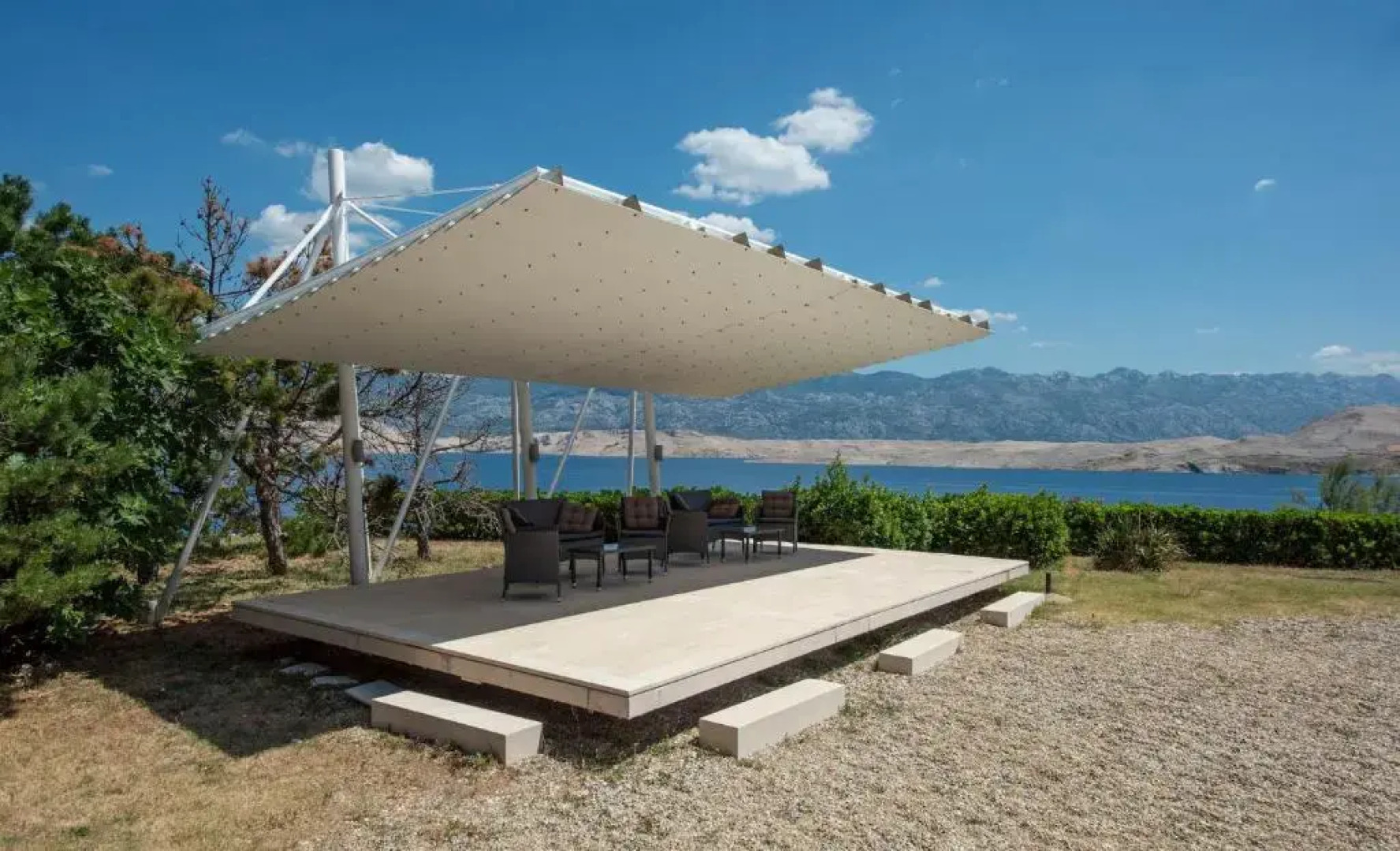 Luxury Seafront Villa Exclusive Pag with private pool by the beach on Pag island