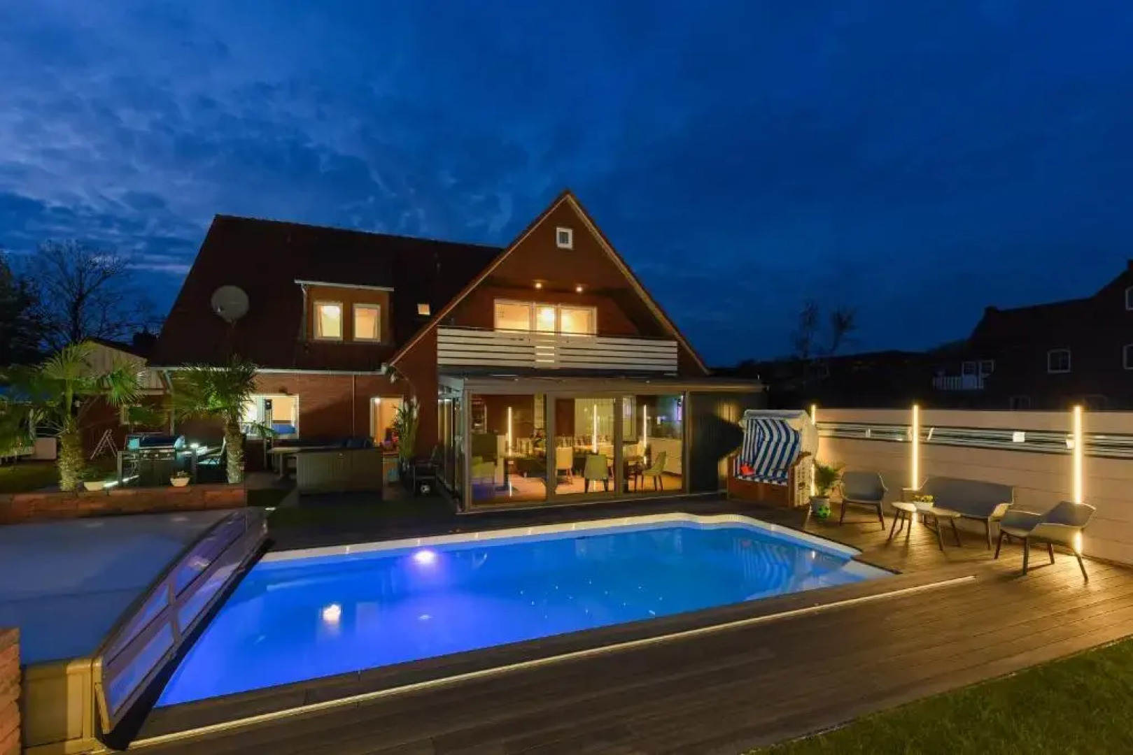 Ferienwohnung Haus zum Seehund mit Pool