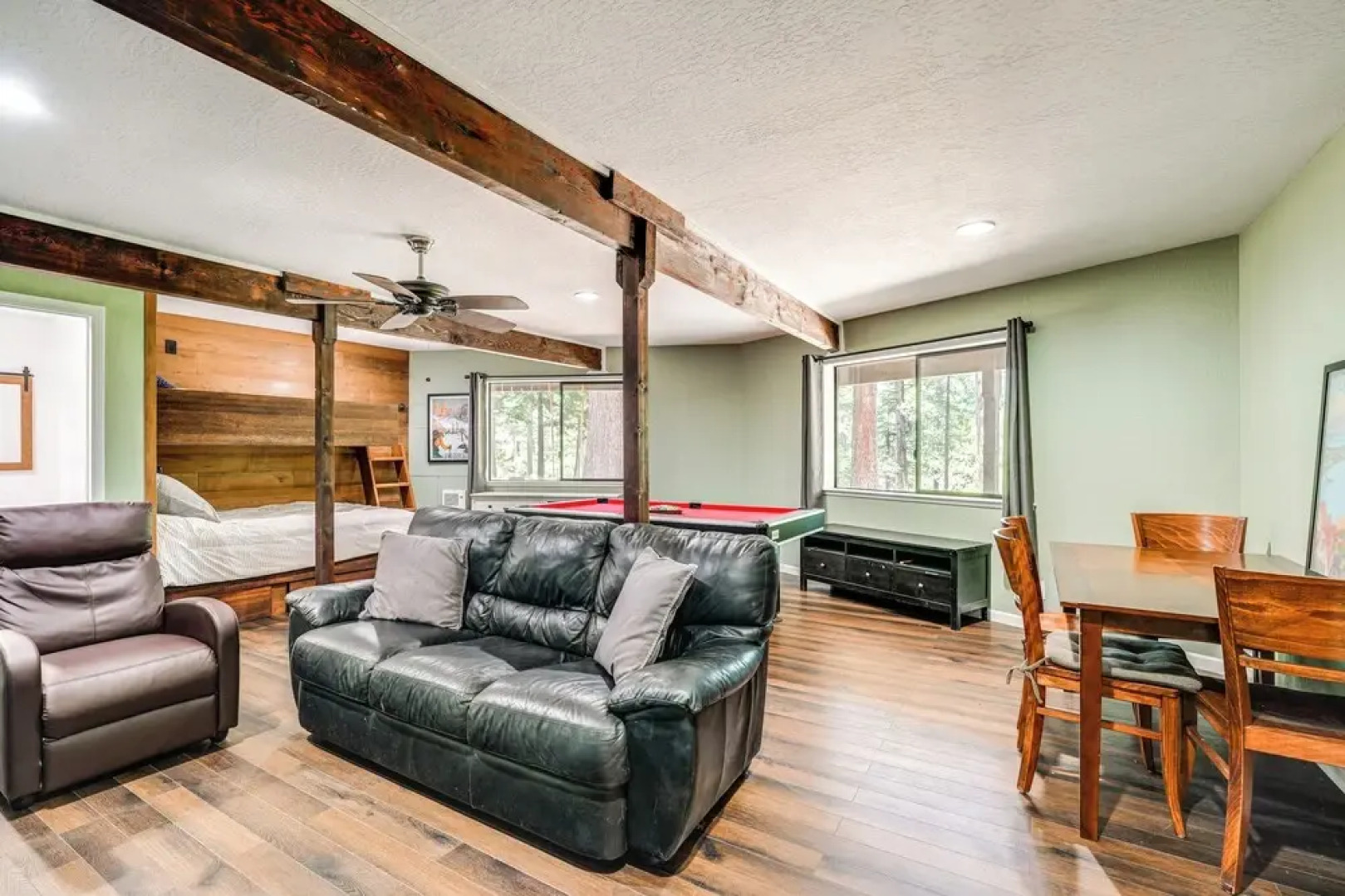 Cabin Getaway Near Big Trees Park: Game Room, Deck