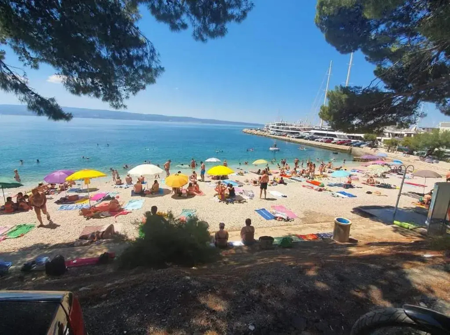 20 meters from the beach