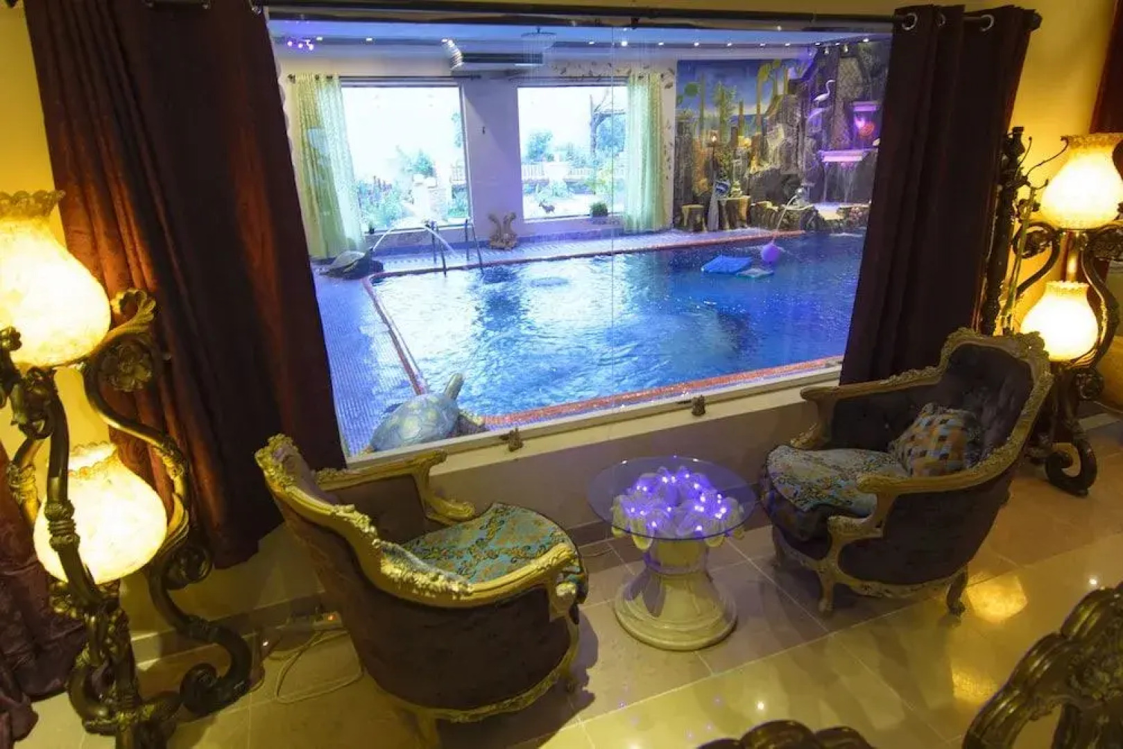 Wooden Water Fall Chalet