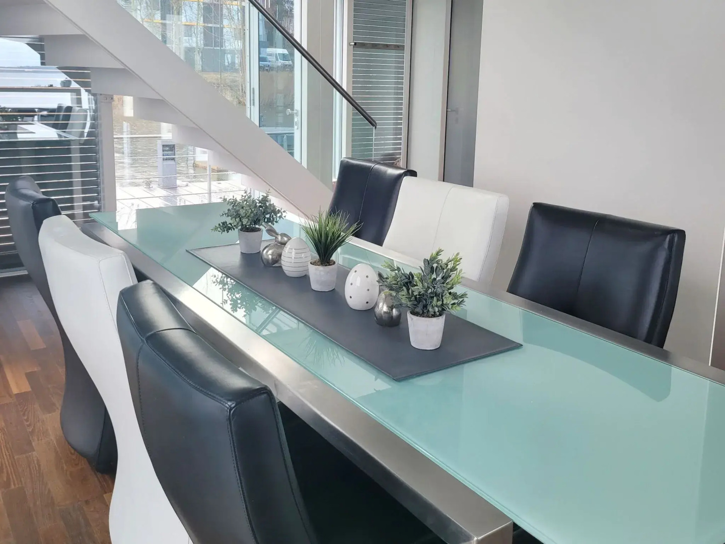 A holiday home in Geierswalde with a roof terrace