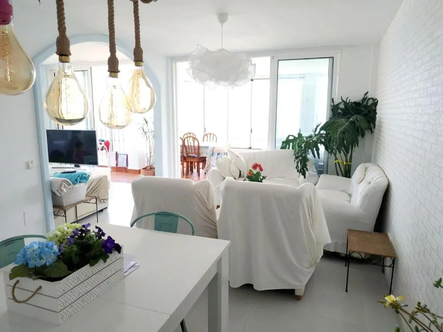 House with 3 bedrooms in Roquetas de Mar with wonderful sea view shared pool furnished terrace 75 m from the beach