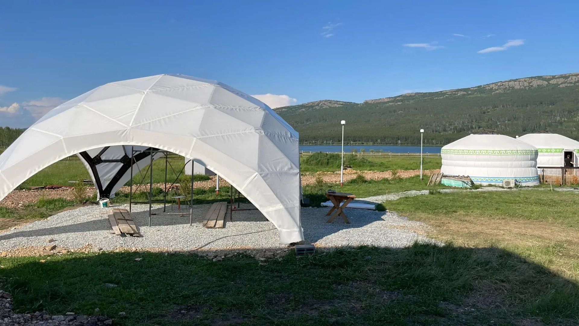 Юмарт озеро Талкас База семейного отдыха