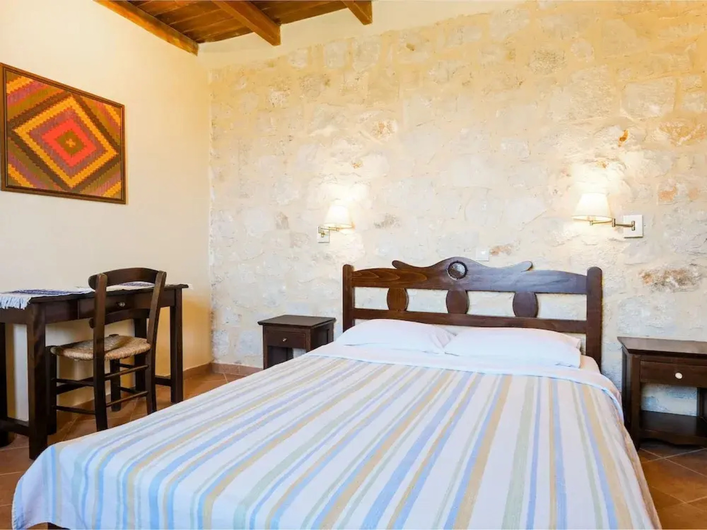 Stone Holiday Home in Lagkada with Garden Offering Sea Views