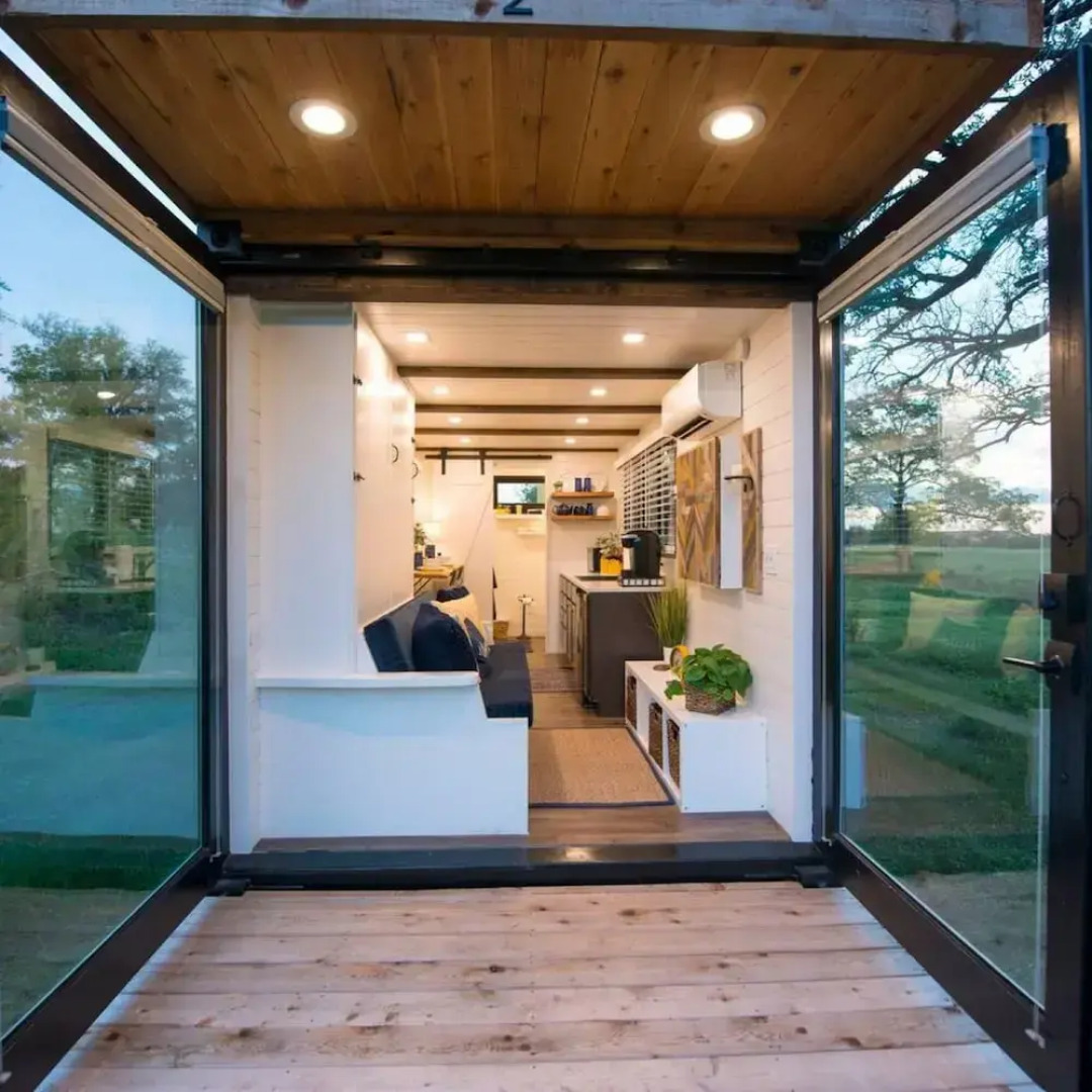 Yellow Blue Elegant Container Tiny House