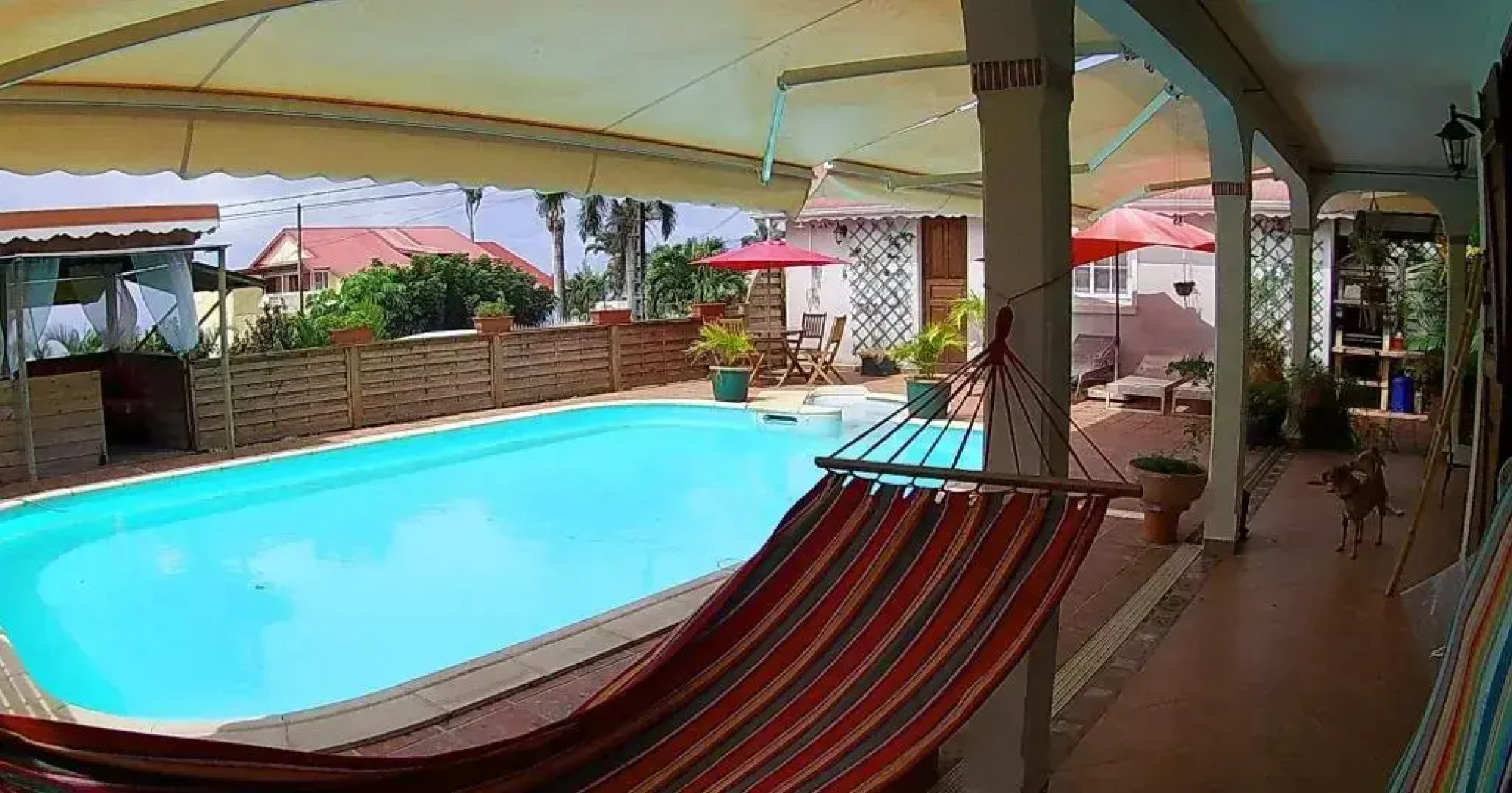 Agréable chambre d'hôtes, SDB, piscine, carbet cuisine.