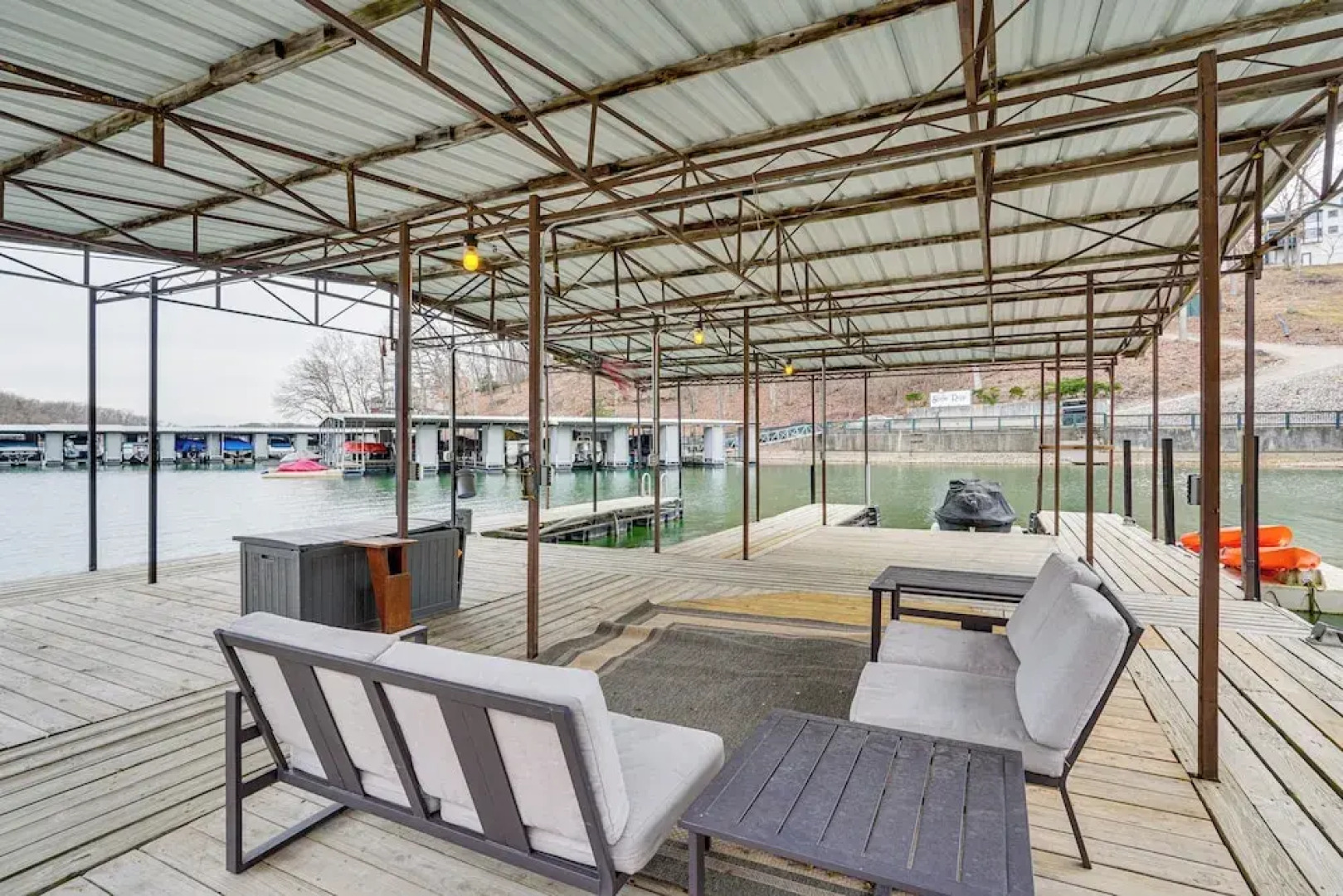 Boat Dock: Waterfront Lake of the Ozarks Home