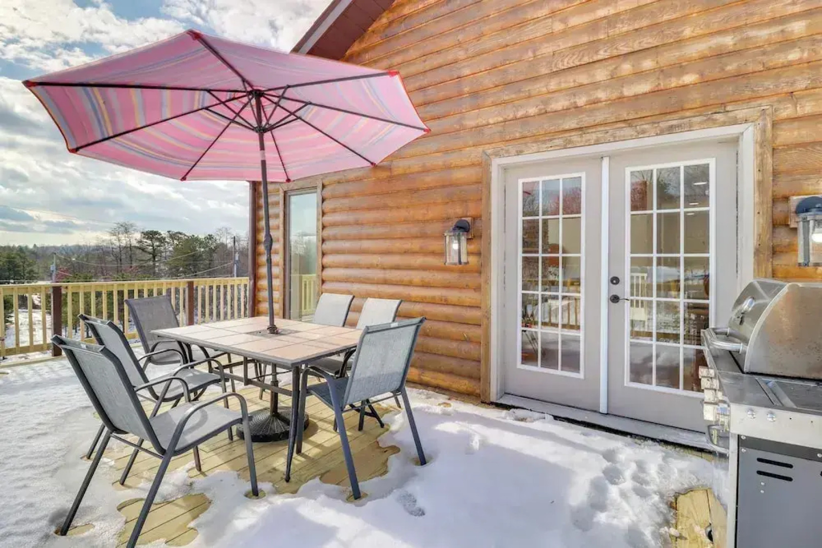 Deck & Lake View: Spacious Long Pond Home!