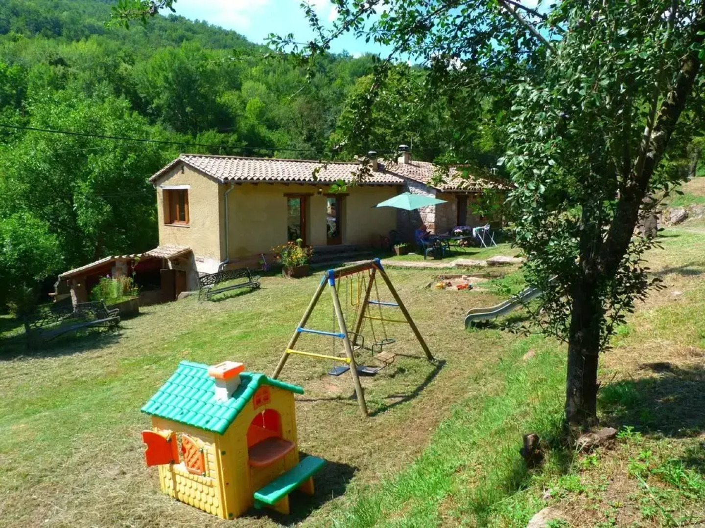 Quaint Holiday Home in Riudaura With Shared Pool