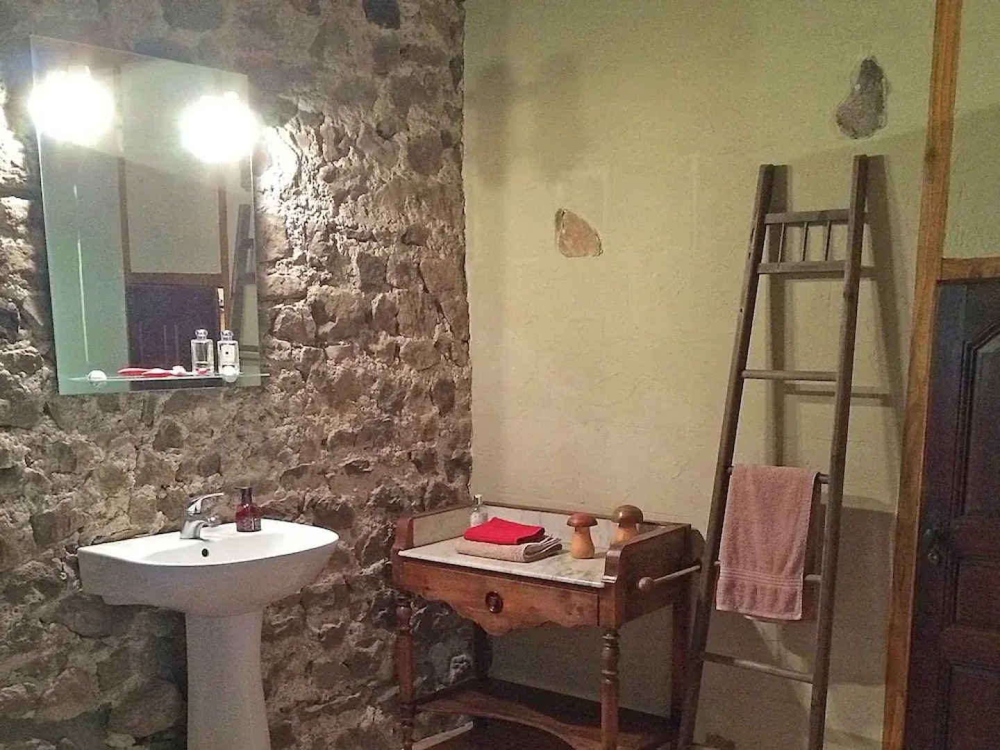 Beautiful Stone Farmhouse in Mountain Forest Setting