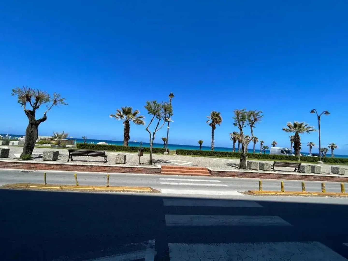 Sicily one room beach apartment front Eolie islands