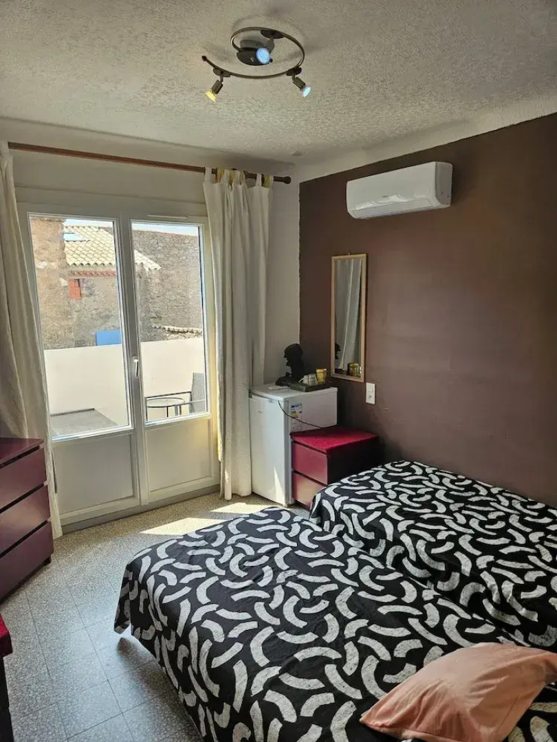 Chambre 2 lit simple avec balcon