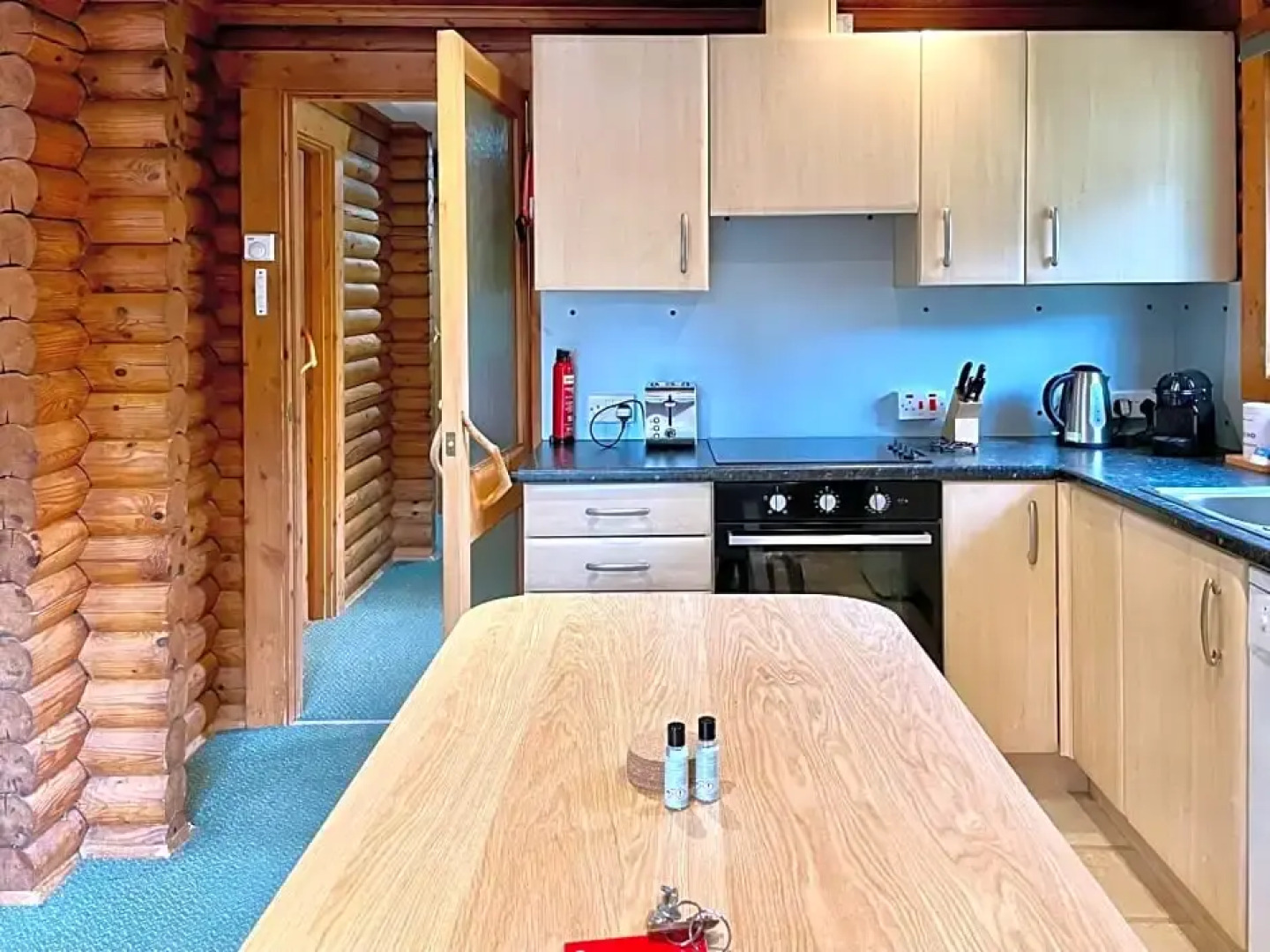 Riverside log cabins