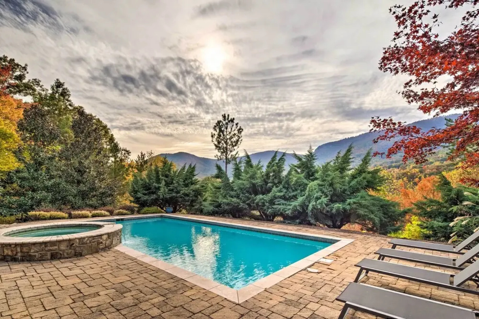 Pool & Mountain Views: Stunning Mill Spring Home!