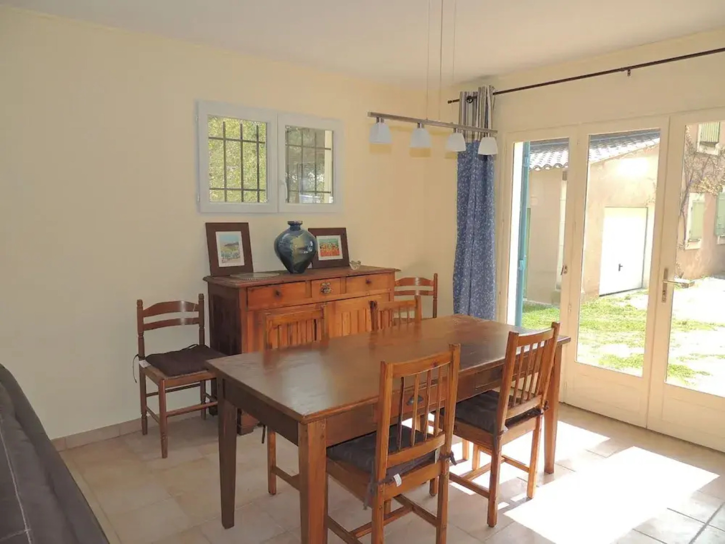 Typical House of South-east France With Blue Shutters