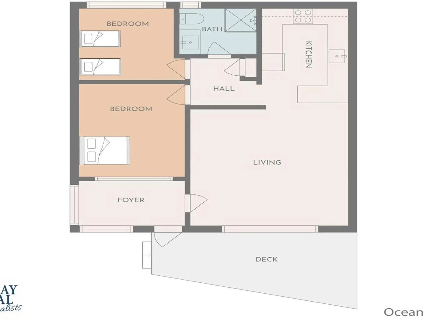 Ocean Blue Apartment One - oceanfront apartment