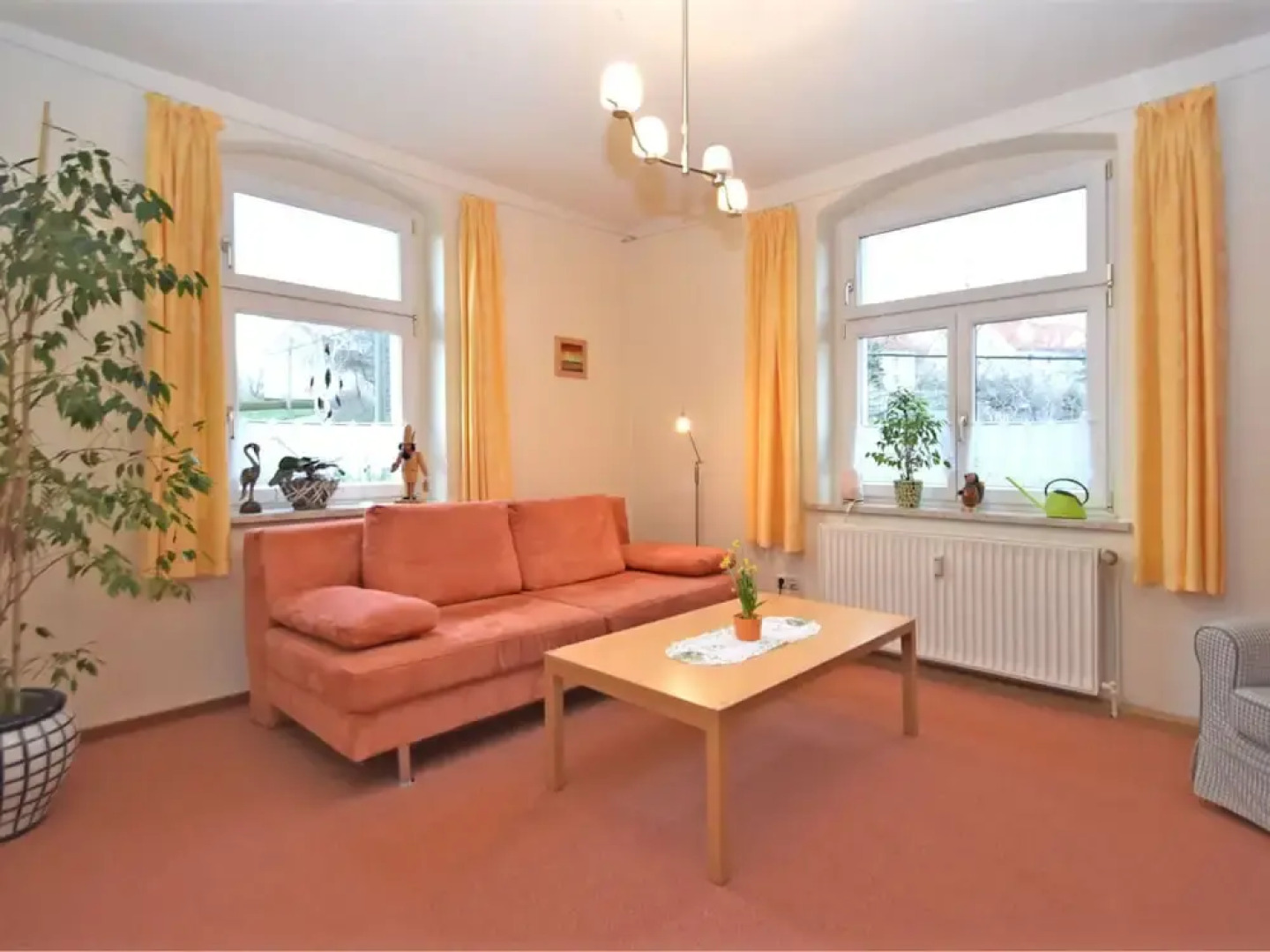 Apartment in Mülsen With Balcony, Heating, Garden Furniture