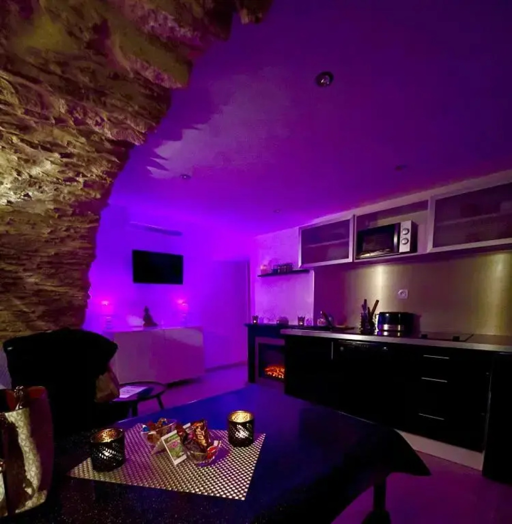 Appartement Love room avec jacuzzi et hammam privatisé Lieu insolite en amoureux Spa détente assurée avec de doux massages