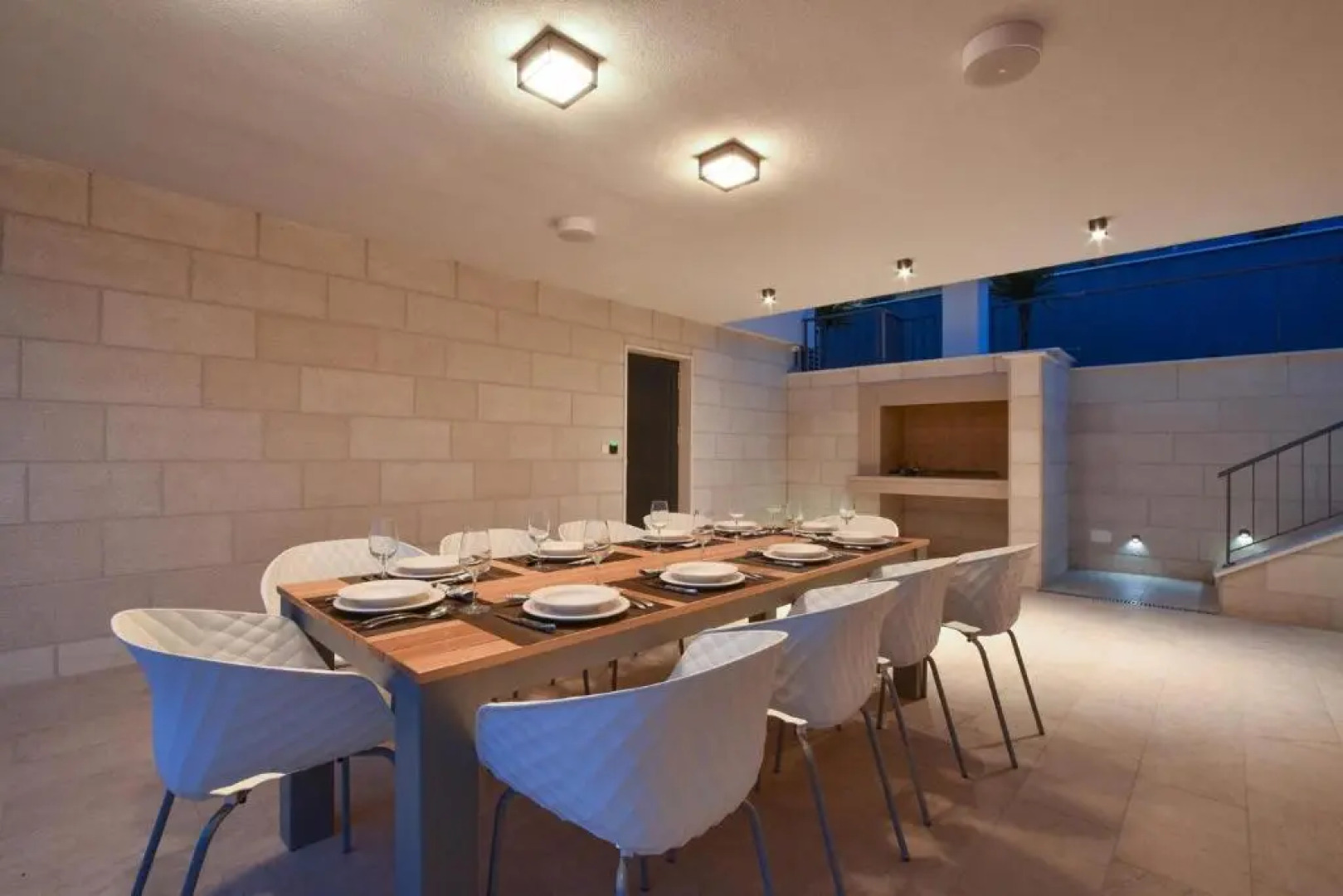 Luxury, seafront Villa Petra with heated pool only 50m from beach