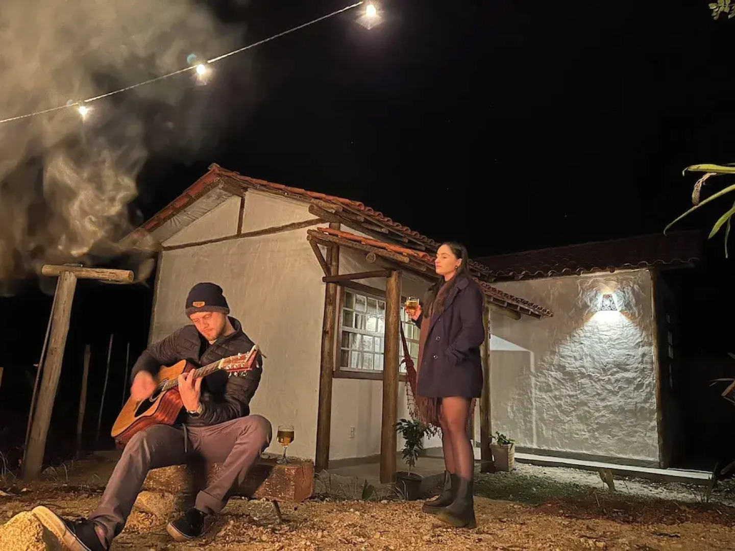 Serra a vista chalés