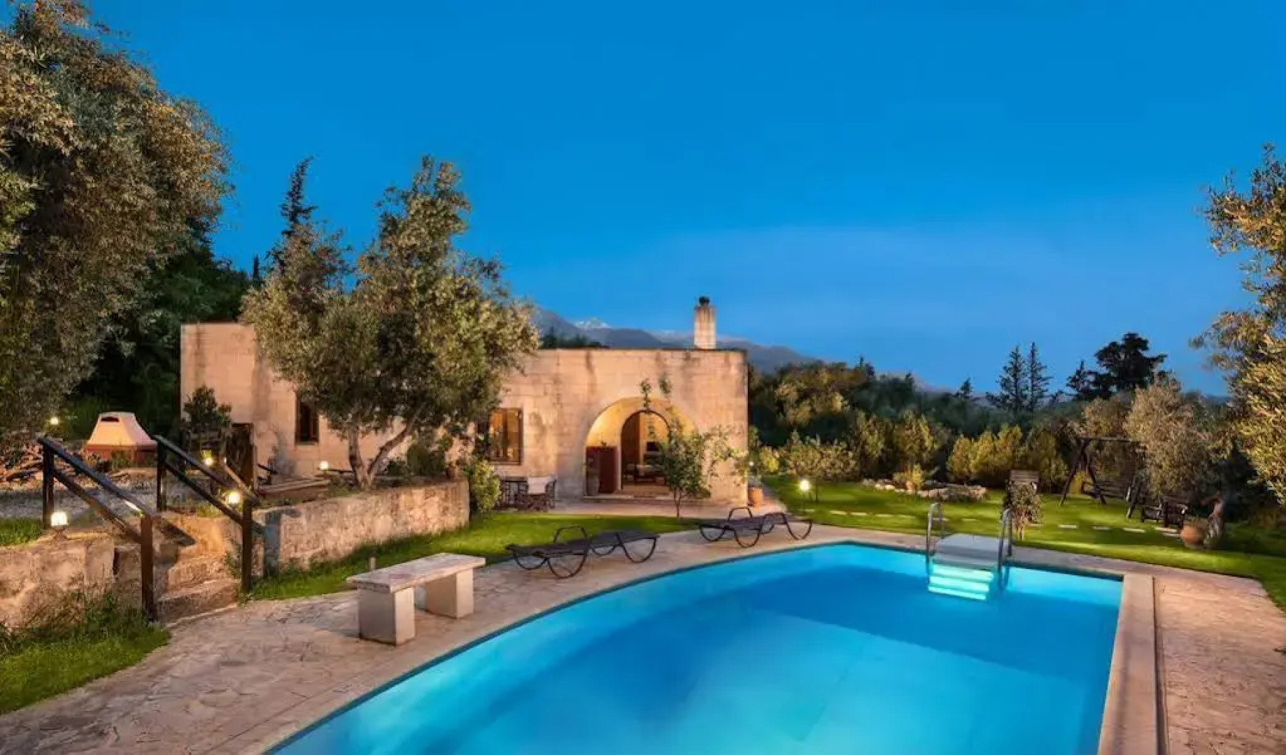 Villa Aloni-traditional Stone Villa With Nice View,pool and Garden