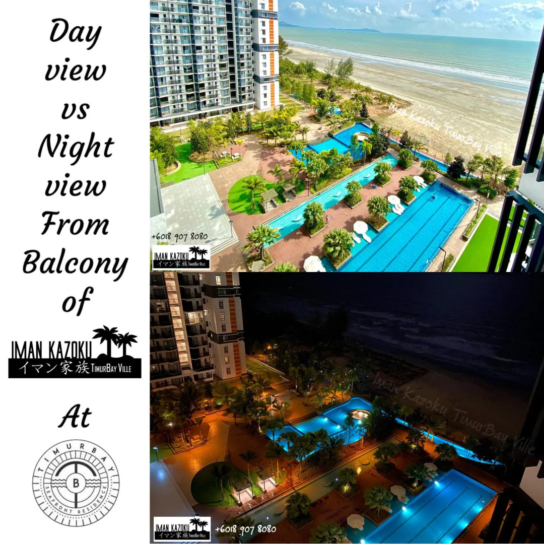 Sea + pool view + WiFi@ Iman Kazoku TimurBay Ville