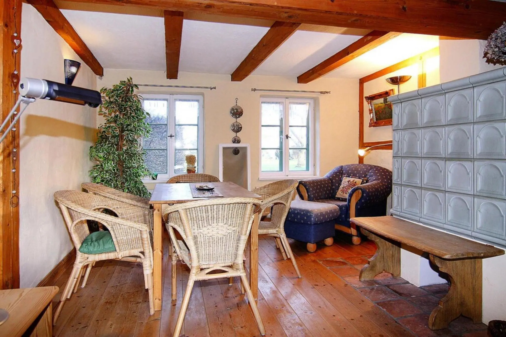 Terraced Houses in the Port Village of Vieregge on the Island of Rugen