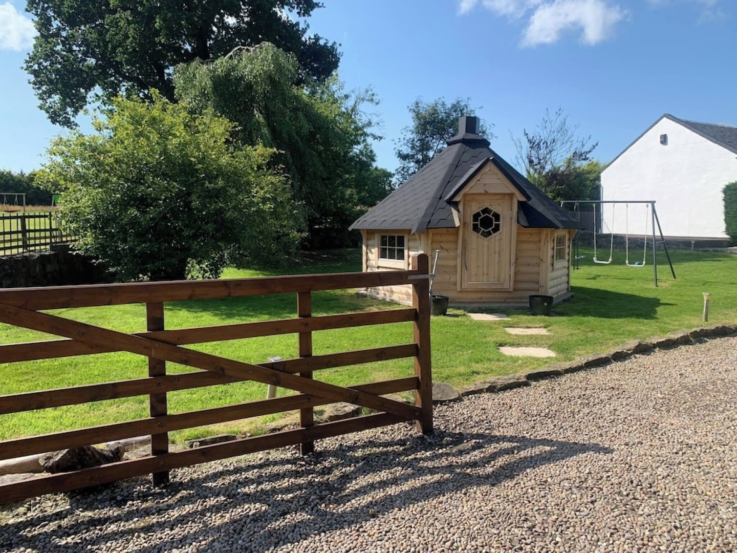 Central Scotland Country Side With Outdoor Bbq Hut