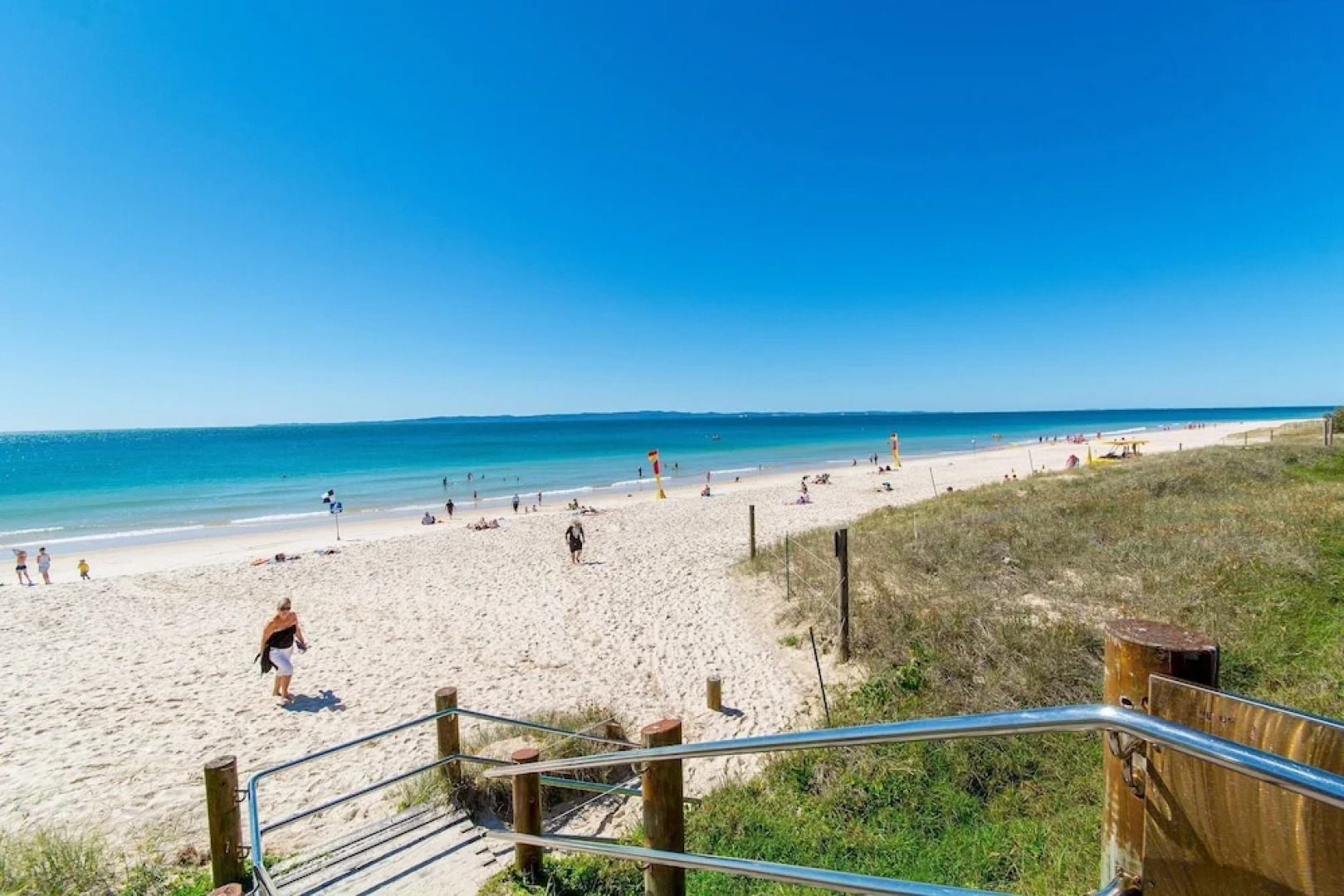 Views of Moreton Island from balcony at Beachside Haven Rickman Pde, Woorim