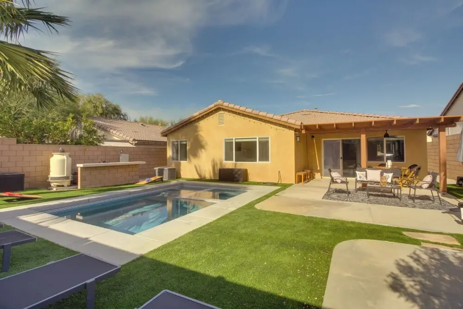 Game Room, Hot Tub & Gas Grill: Chic Indio Oasis!