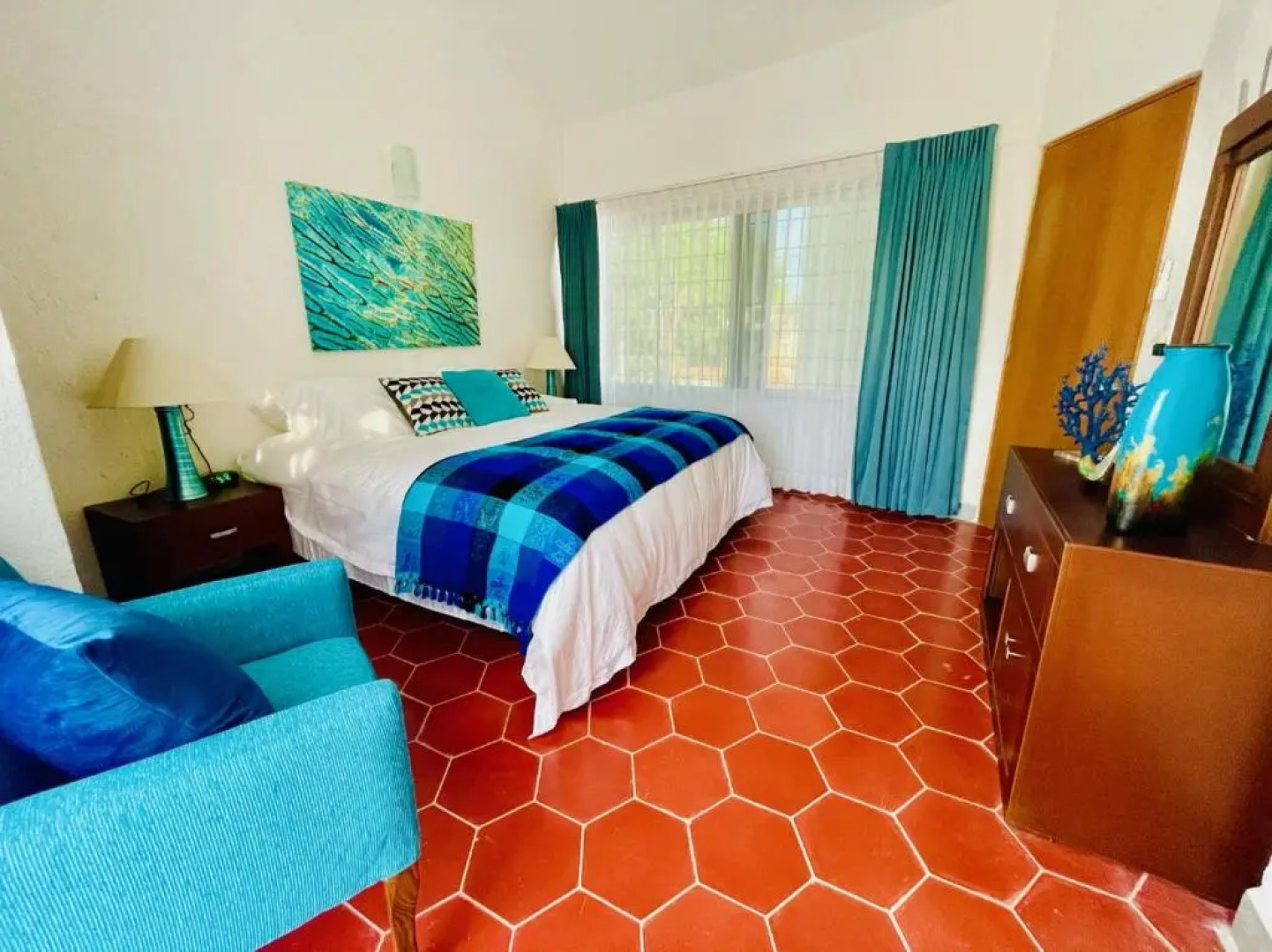 Casa Piramide: Fully Furnished 2-Bedroom House w/ Private Swimming Pool and Waterfall, 5 Minute Walk from the Beach