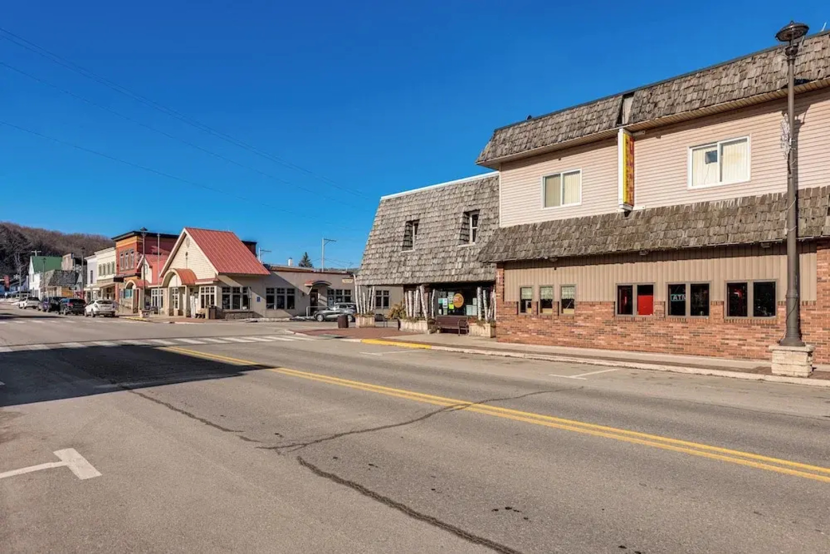 1 Block to Crystal Lake: Downtown Beulah Apt!