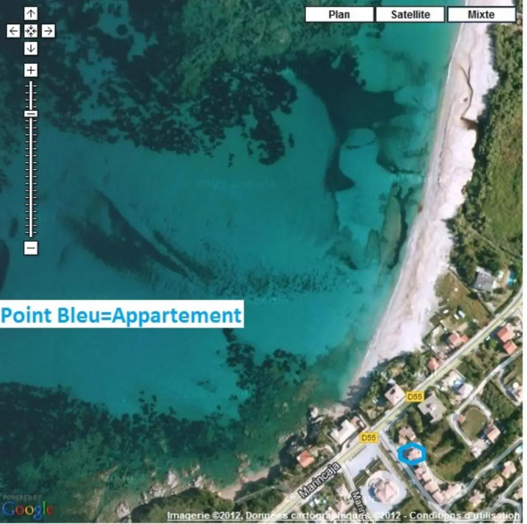 Vue mer panoramique plage 30m. Porticcio