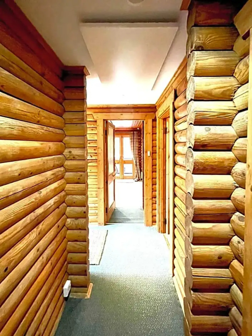 Riverside log cabins