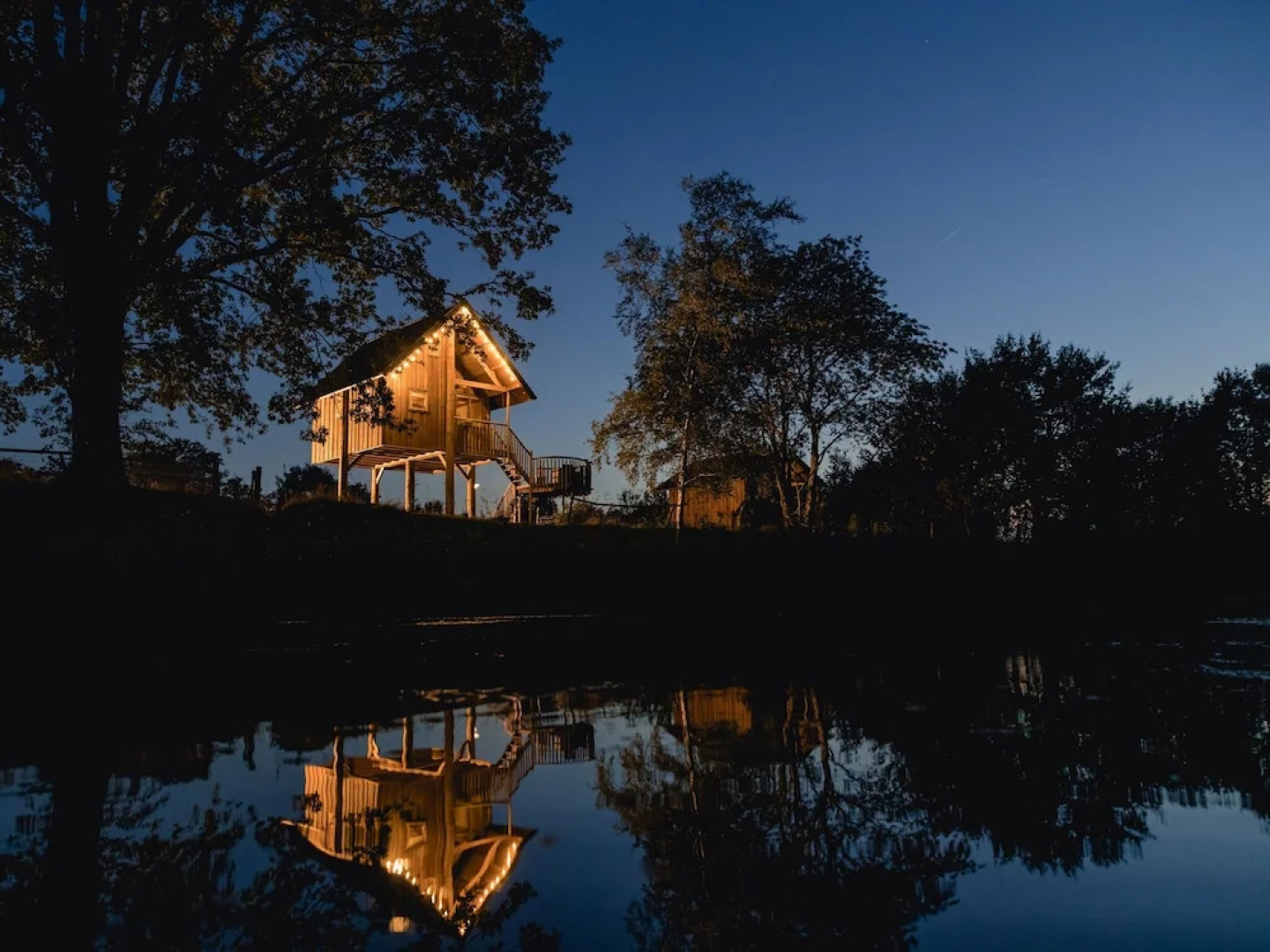 Beautiful Wooden Tree House With Terrace