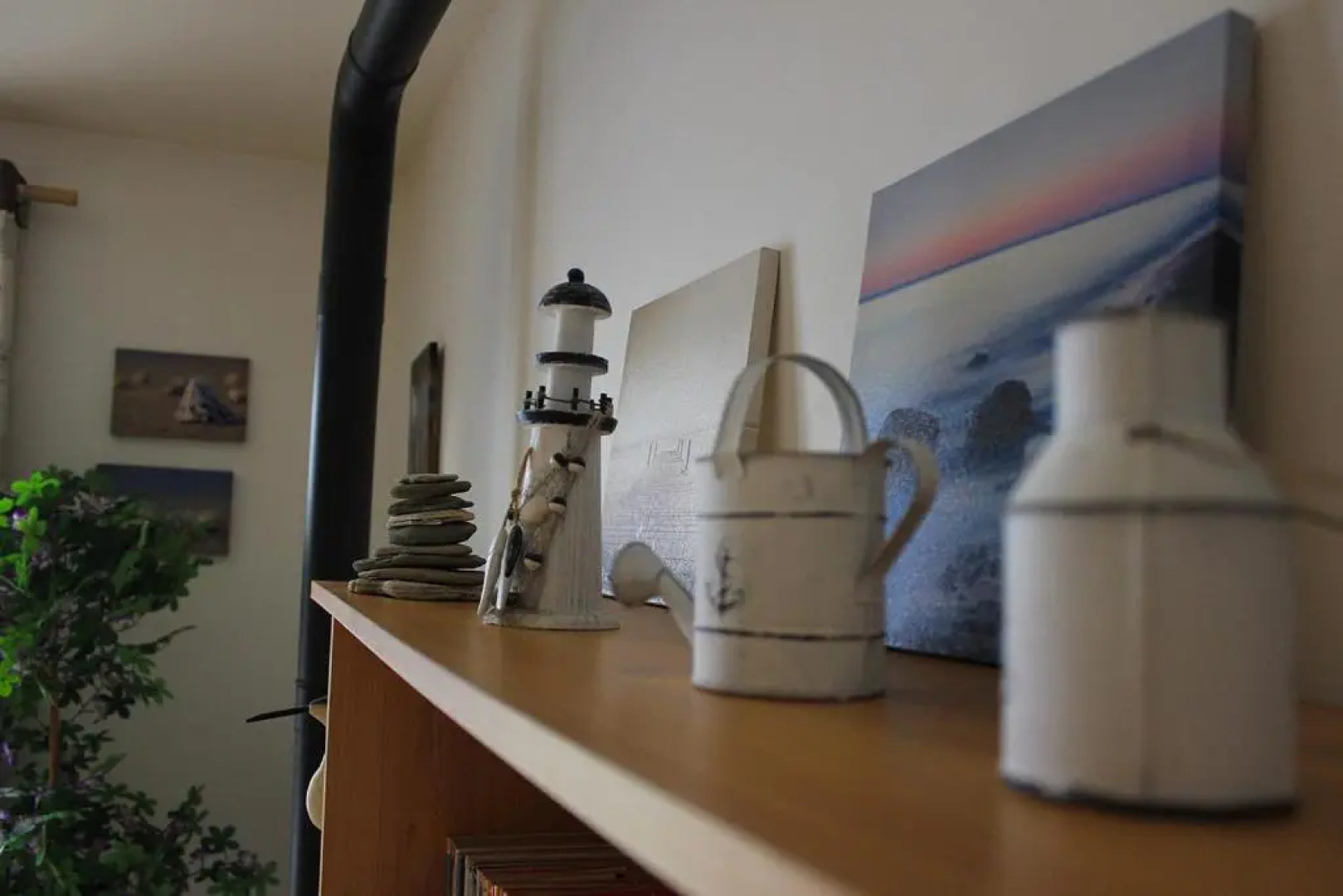 Une sympathique maison de vacances aux volets bleus