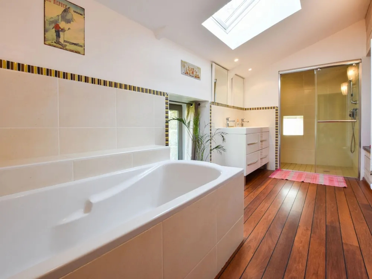 17th century Breton cottage with modern interior on the edge of a forest.