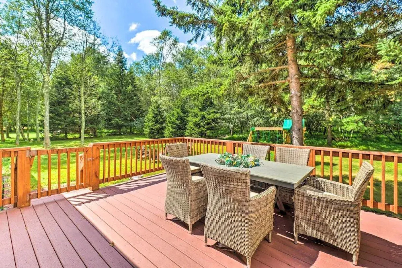 Walk to Wolf Run Lake: Cottage w/ Furnished Deck