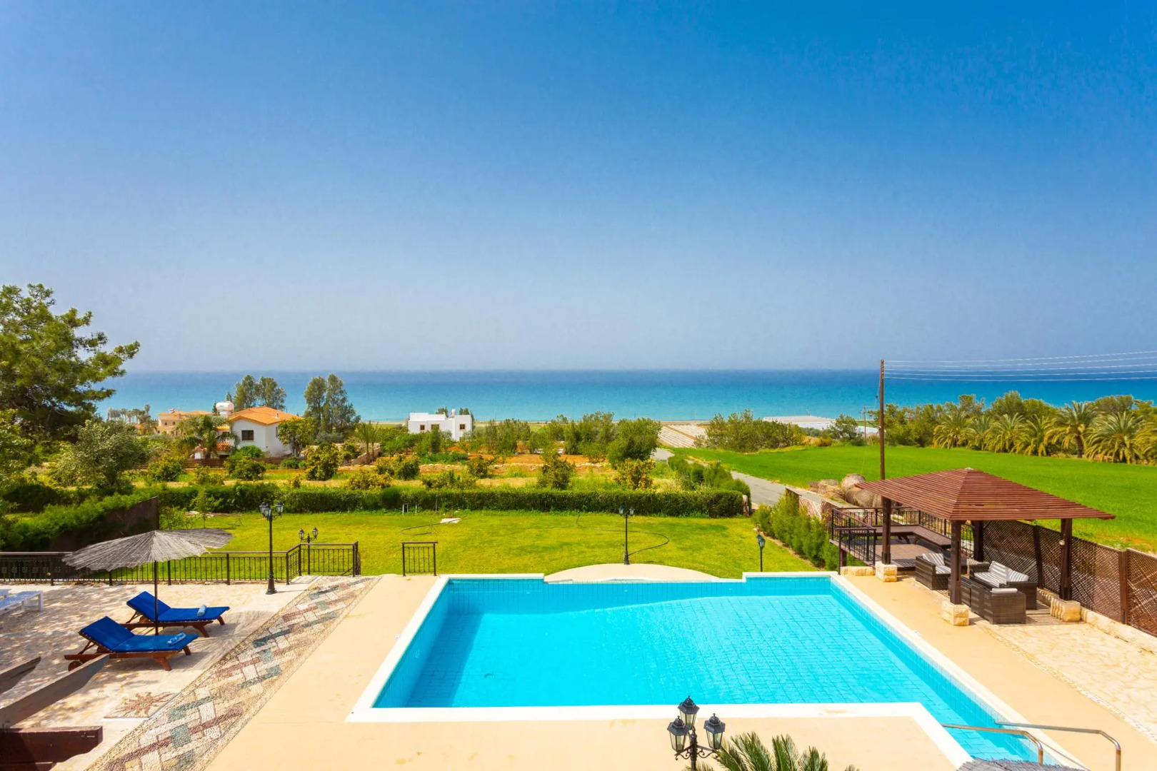 Villa Minoas Large Private Pool Walk to Beach Sea Views A C Wifi Eco-friendly - 2565
