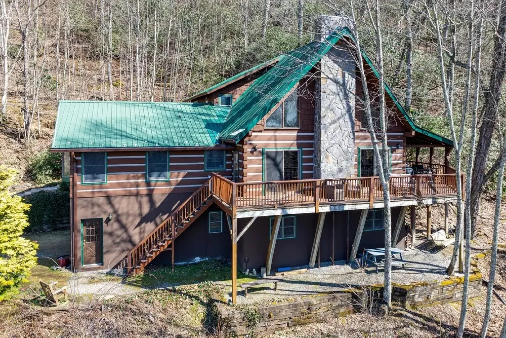Spacious Maggie Valley Cabin w/ Waterfall On-site!