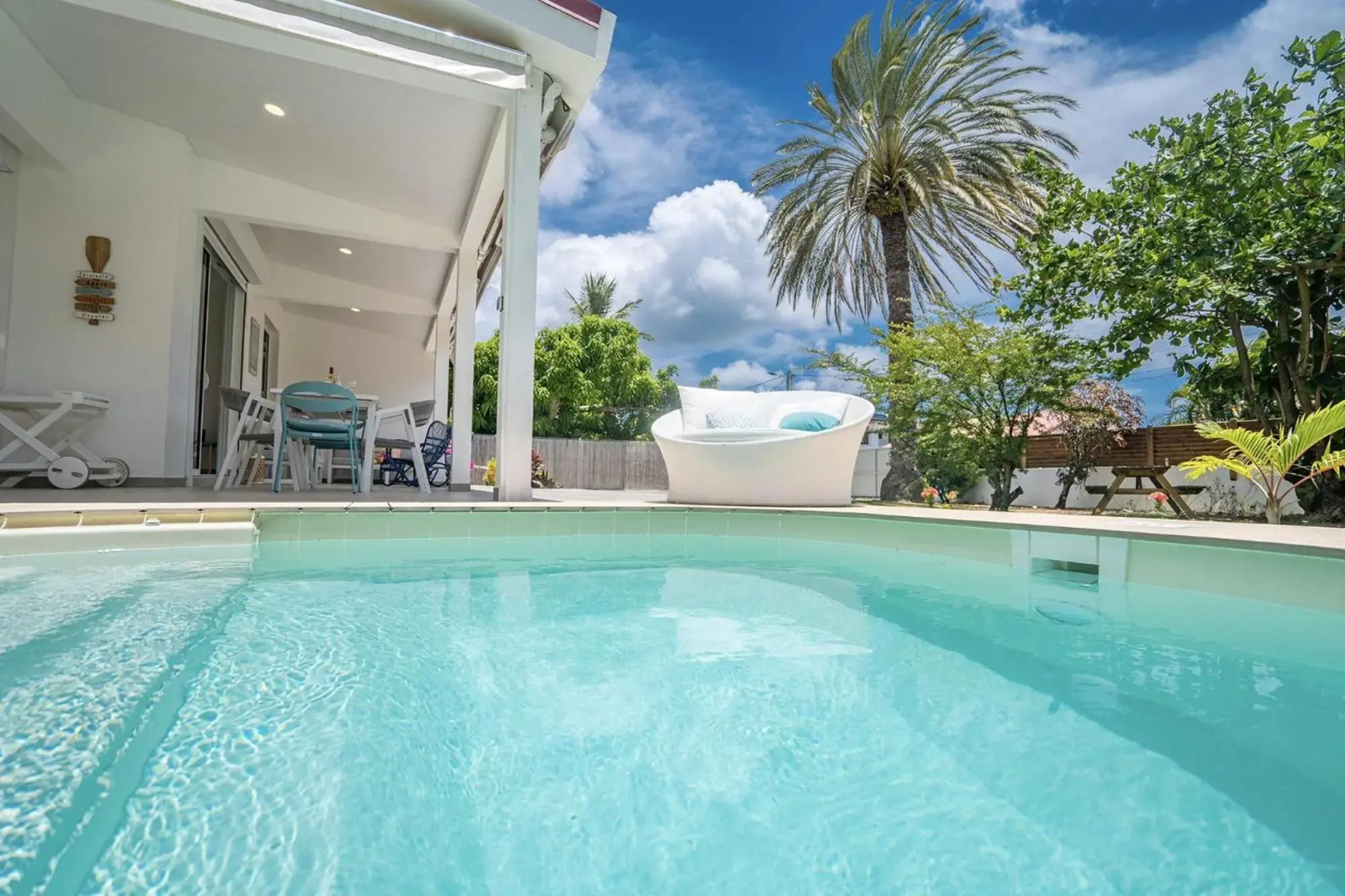 Villa Bel'Amandier : 3ch, bac à punch à 2min à pied de la plage