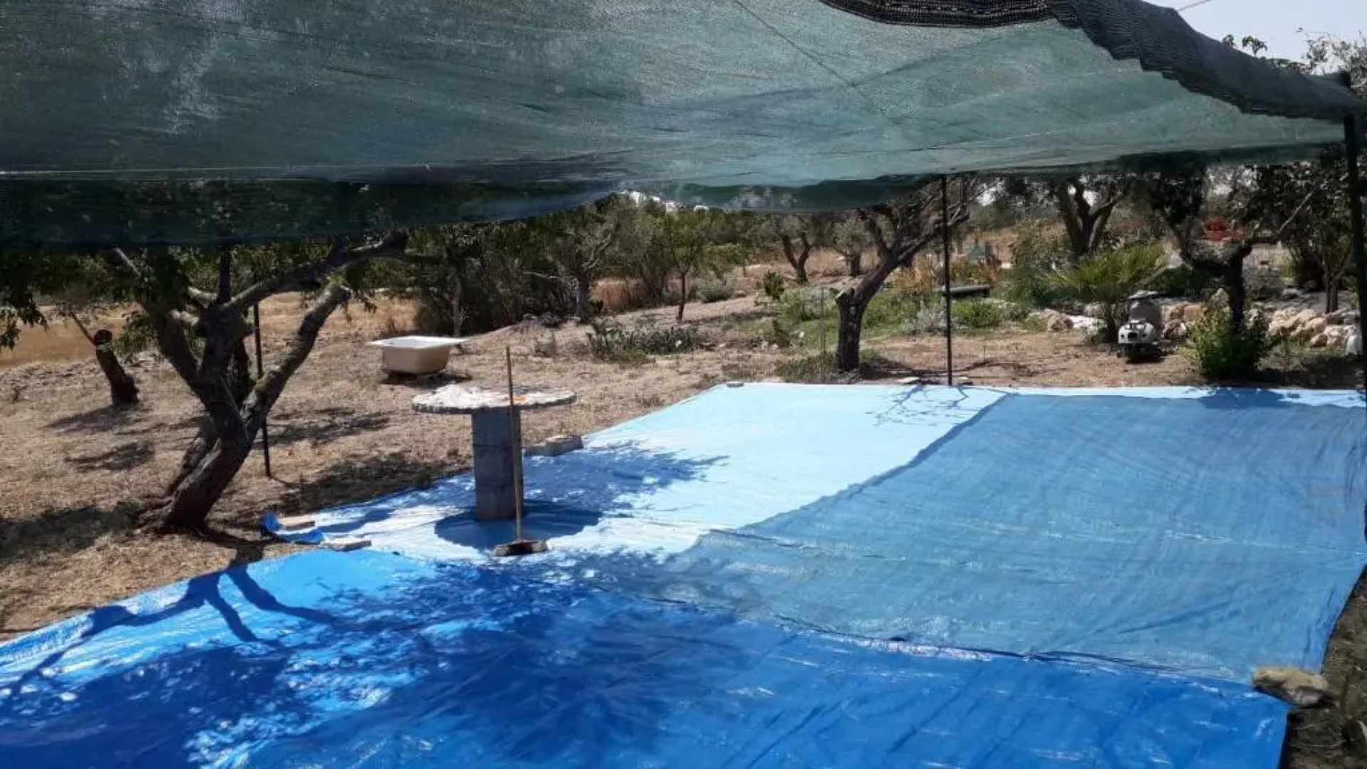 Aree tende presso la casa in campagna di Ottavia